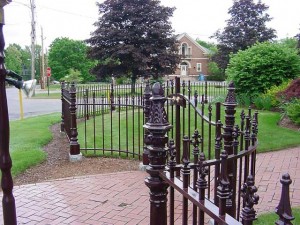 Wrought Iron Pedestrian Gate at Private Residence.