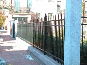Wrought iron fence