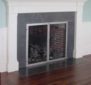 Glass fireplace enclosure