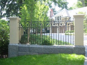 Wrought iron fence