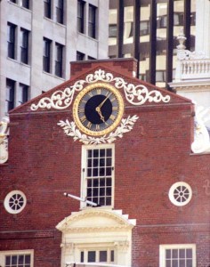 New bronze clock face for the Old State House, Boston, MA (Finished in gold leaf)