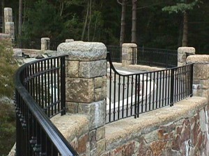 Wrought iron railings Waterjet carving