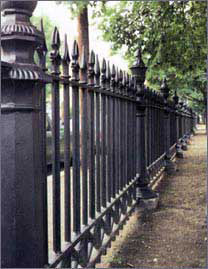 wrought iron fence on Salem Common, Salem MA